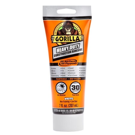 Gorilla Glue Gorilla All Purpose Construction Adhesive 7 oz, PK6 108724